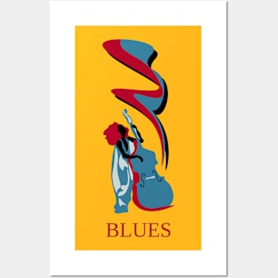 Blues woman Posters and Art
